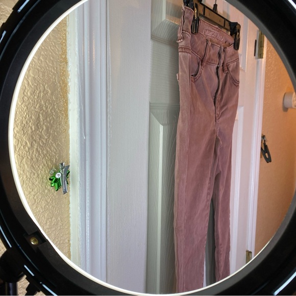 American Eagle Women 0 Jeggings Jeans Super Stretch AEO Sateen Low Rise Pockets - Picture 2 of 16